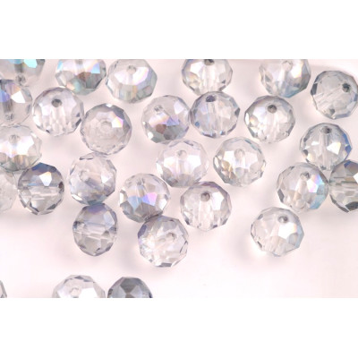Faceted rondelle glass beads 2106 (8x6 mm)