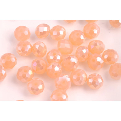 Faceted rondelle glass beads 2112 (8x6 mm)