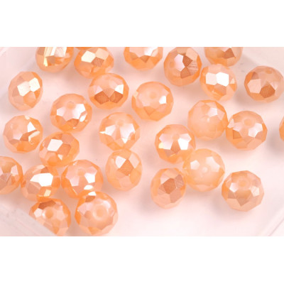 Faceted rondelle glass beads 2113 (8x6 mm)