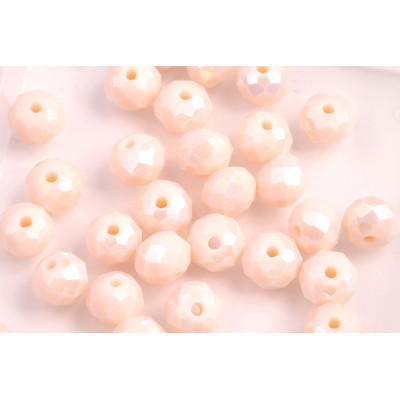 Faceted rondelle glass beads 2114 (8x6 mm)