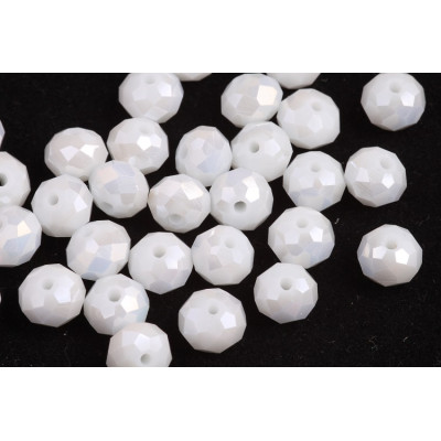 Faceted rondelle glass beads 2115 (8x6 mm)