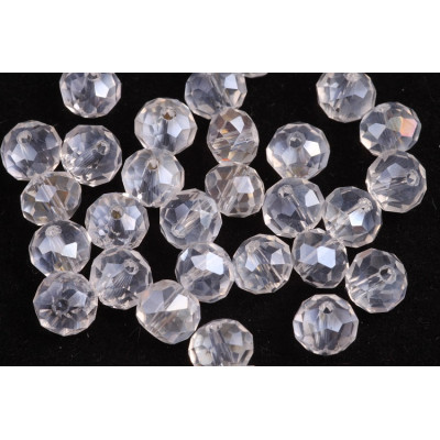 Faceted rondelle glass beads 2116 (8x6 mm)