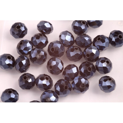 Faceted rondelle glass beads 2117 (8x6 mm)