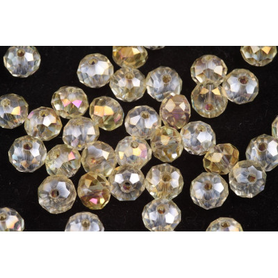 Faceted rondelle glass beads 3934 (8x6 mm)