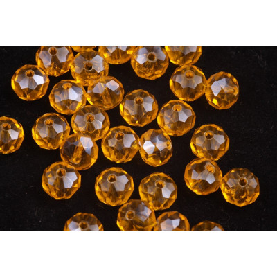 Faceted rondelle glass beads 3935 (8x6 mm)