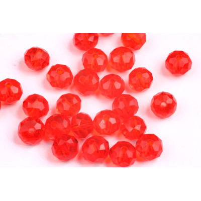 Faceted rondelle glass beads 3937 (8x6 mm)