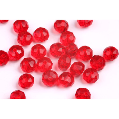 Faceted rondelle glass beads 3938 (8x6 mm)