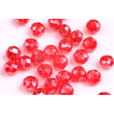 Faceted rondelle glass beads 3939 (8x6 mm)