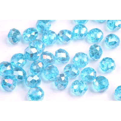 Faceted rondelle glass beads 3940 (8x6 mm)