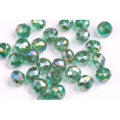 Faceted rondelle glass beads 3942 (8x6 mm)