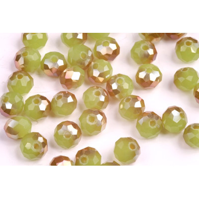 Faceted rondelle glass beads 3943 (8x6 mm)