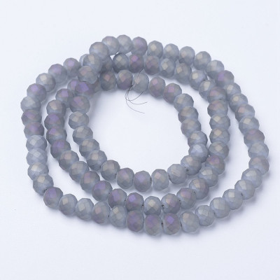 Faceted rondelle glass beads 3948 (8x6 mm)