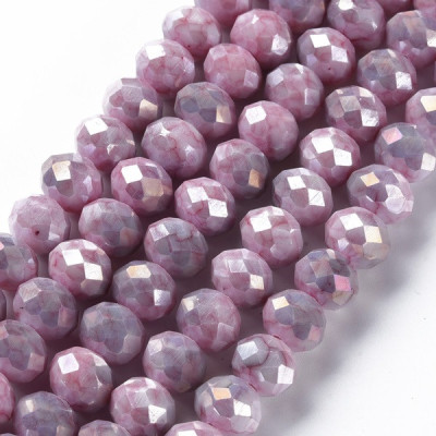 Faceted rondelle glass beads 513 (10x8 mm)