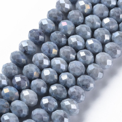 Faceted rondelle glass beads 520 (10x8 mm)