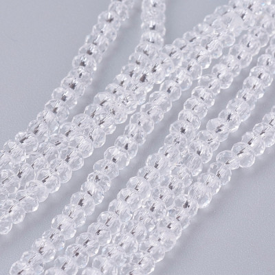 Faceted rondelle glass beads 5510 (3x2 mm)