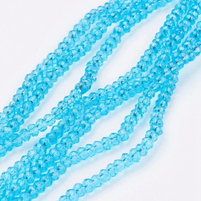 Faceted rondelle glass beads 5519 (3x2 mm)