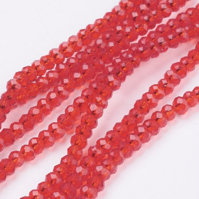 Faceted rondelle glass beads 5521 (3x2 mm)