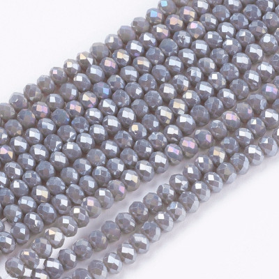 Faceted rondelle glass beads 5523 (3x2 mm)
