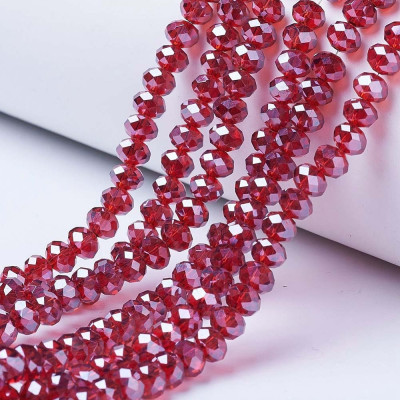 Faceted rondelle glass beads 5527 (3x2 mm)