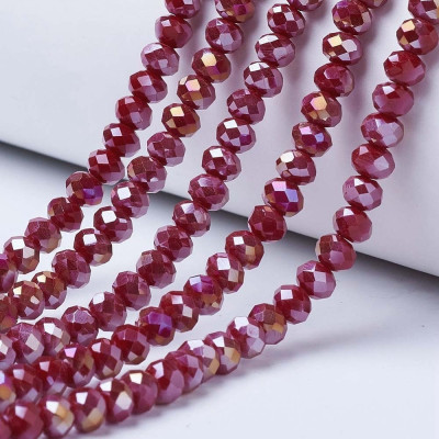 Faceted rondelle glass beads 5534 (3x2 mm)