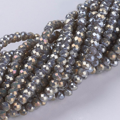 Faceted rondelle glass beads 5537 (3x2 mm)