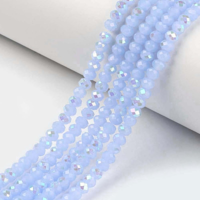 Faceted rondelle glass beads 5538 (3x2 mm)