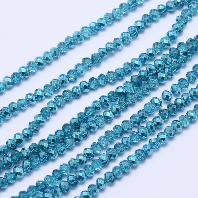 Faceted rondelle glass beads 5539 (3x2 mm)