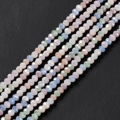 Faceted rondelle glass beads 5707 (3x2 mm)
