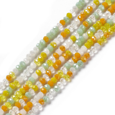 Faceted rondelle glass beads 5708 (3x2 mm)