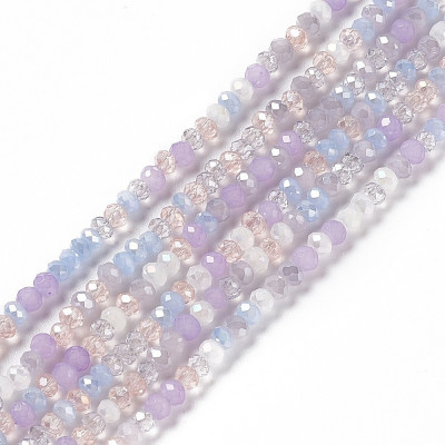 Faceted rondelle glass beads 5709 (3x2 mm)