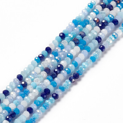 Faceted rondelle glass beads 5710 (3x2 mm)