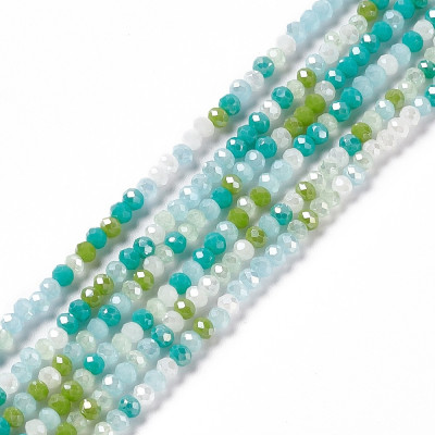 Faceted rondelle glass beads 5712 (3x2 mm)