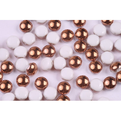 PRECIOSA Candy N. 67 White Alabaster, Gold Capri, Half