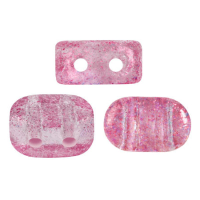 Lipsi® par Puca® 2-Hole Beads Candy Rose 00030-12602 | Czech Glass