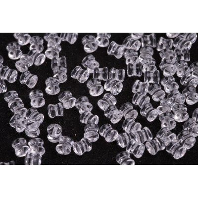 Preciosa Pellet Beads 4x6mm Crystal 00030 | Czech Glass Beads
