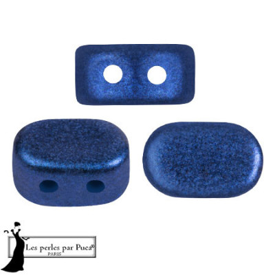 Lipsi par Puca 163 Metallic Mat Caribbean Blue 7x4mm | Czech Beads