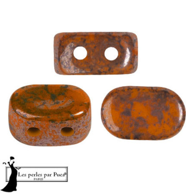 Lipsi® par Puca® Bright Carrot Splash 94010-15464 | 7x4mm Czech Beads