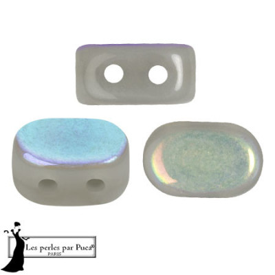 Lipsi par Puca 7x4mm Dapple Gray AB 4200-28701 | Czech Glass