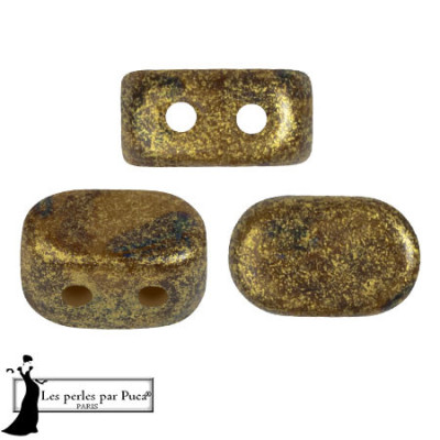 Czech Lipsi® par Puca® Green Avocado Gold 13740-65322 | Glass Beads