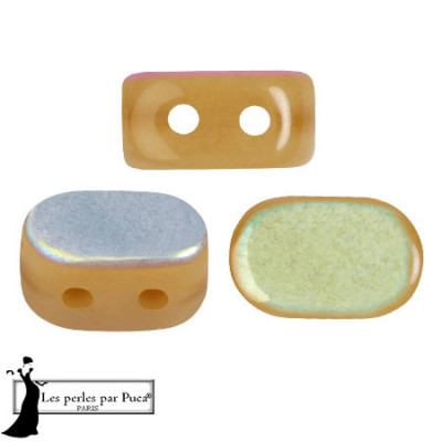 Lipsi par Puca 7x4mm Yellow Amber AB 13040-28701 | Czech Beads