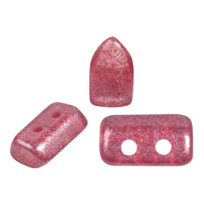 Piros® par Puca® 2-Hole Beads Riviera Cherry 15525 | Czech Glass