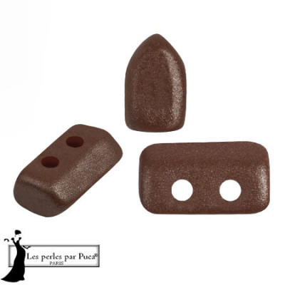 Piros® par Puca® 2-Hole Beads Chocolate 03000-21408 | Czech Glass