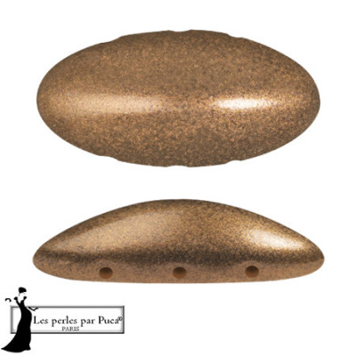 Athos® par Puca® 20mm Metallic Apricot 94208 | 3-Hole Czech Beads