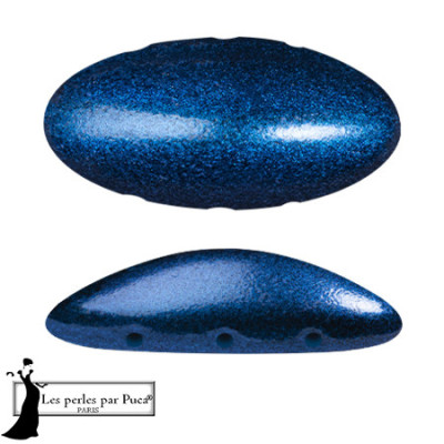 Athos par Puca 3-Hole Metallic Caribbean Blue 94203 | Czech Beads