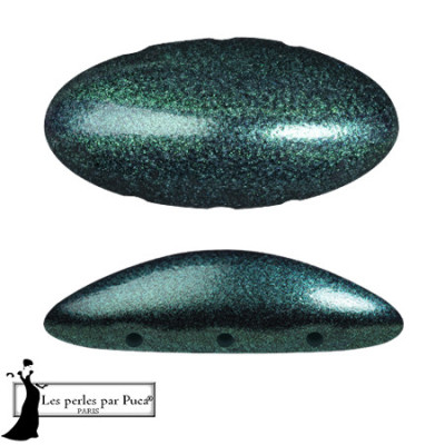 Athos® par Puca® 3-Hole Beads Metallic Emerald 23980/94205