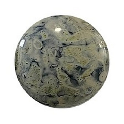 25mm Glass Cabochon par Puca Black Stony Beige 23980 | Czech Beads