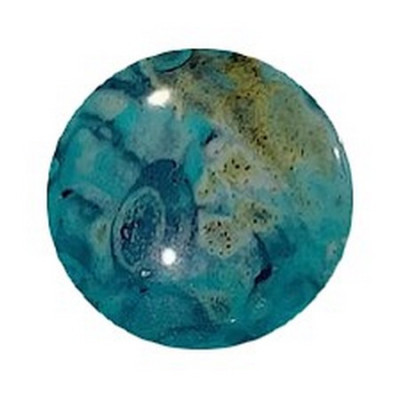 Cabochon par Puca 25mm Black Stony Emerald 33310 | Glass Bead