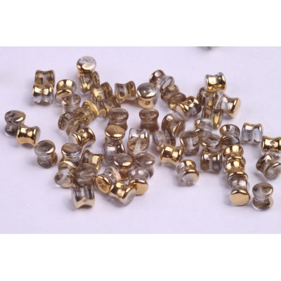 Preciosa Pellet Beads 4x6mm Crystal Amber 00030/26441 | Czech Glass