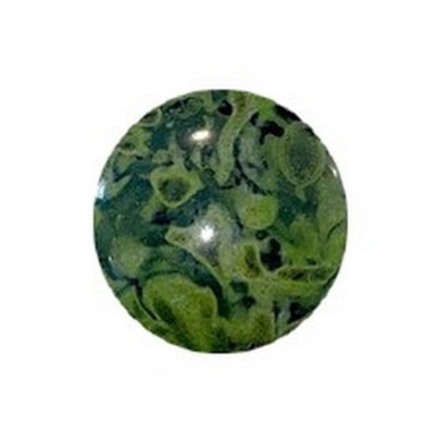 Cabochon par Puca 18mm Black Stony Green 33311 | Czech Glass