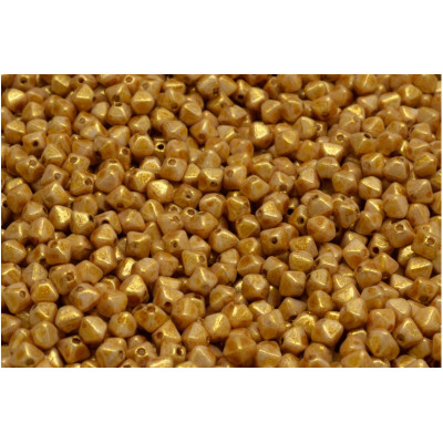 Bicone Beads 4x4mm Beige Gold 02010-65322 | Czech Glass